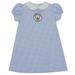 Girls Toddler Vive La Fete Sky Blue Manchester City Gingham Puffy A-Line Dress