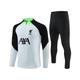 (2XL) Liverpool Soccer Jersey Set Football Training Suit Adult Kids Long Sleeve Tracksuit For Fans - Light Grey