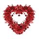 Red Valentine Heart Wreaths Tinsel Foil Hanging Valentine's Day Mantel Wreaths Wedding Party Front Door Wall Decorations