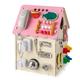 Multi-purpose Wooden Busy House Toy w / Sensory Games & Interior Space