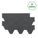 (Grey) 2.61ãŽ¡ Self Adhesive Roofing Felt Shingles Shed Roof Panels Ridge Tiles Hexagonal