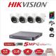 (4 Cameras, 4TB) HIKVISION CCTV SYSTEM 5MP DS-2CE72HFT-F KIT