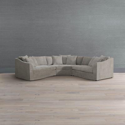 Pippa 3-pc. Loveseat Sectional - Moss Crypton Lush Performance - Frontgate