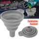 [large Size] 1pc Collapsible Silicone Engine Funnel Gasoline Oil Fuel Petrol Liquid Supply Moto Car Auto Convenient Carrying