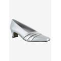 Women's Entice Pump by Easy Street in Silver Satin (Size 11 M)
