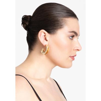 Plus Size Women's Hollow Twist Hoop Earring by ELOQUII in Gold (Size NO SIZE)