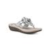 Wide Width Women's Cassia Dressy Sandal by Cliffs in Silver Metallic Smooth (Size 7 W)