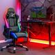 X-Rocker Agility RGB Gaming Chair, Racing Computer Chair with Lights for Kids and Juniors, Swivel Office Chair Ergonomic PC Chair with High Back, Headrest and Lumbar Support Cushion, Height Adjustable