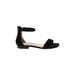 Saks Fifth Avenue Sandals: Black Solid Shoes - Women's Size 6 - Open Toe