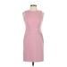 Ann Taylor LOFT Casual Dress - Sheath High Neck Sleeveless: Pink Solid Dresses - New - Women's Size 0 Petite