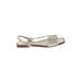 Zara Sandals: Ivory Solid Shoes - Women's Size 37 - Open Toe