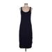 Splendid Casual Dress - Midi Scoop Neck Sleeveless: Blue Print Dresses - New - Women's Size Medium