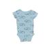 Gerber Short Sleeve Onesie: Blue Print Bottoms - Size 3-6 Month