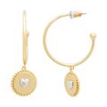 Kate Spade Jewelry | Kate Spade Gold & Silver Heartful Hoop Earrings | Color: Gold/Silver | Size: Os