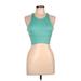 Tek Gear Active Tank Top: Teal Solid Activewear - Women's Size Large