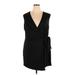 Shein Casual Dress - Party V-Neck Sleeveless: Black Print Dresses - Women's Size 3X