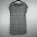 J. Crew Dresses | J. Crew Gray Drawstring Cord Waistband Cover Up Cotton Dress Size L | Color: Gray/White | Size: L