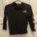 Adidas Shirts & Tops | Girls Adidas Black Logo Long Sleeve Hooded Shirt Size 10/12 | Color: Black | Size: Mg