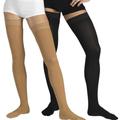 23-32 mmHg MEDICAL COMPRESSION Stockings with CLOSED Toe, FIRM Grade Class II, Thigh High Support Socks with Toecap (S (Body height 66.9-71.7 inches), Black)