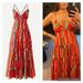 J. Crew Dresses | J Crew Tiered Voile Maxi Dress Striped Cross Strap Multi Color Red Nwt | Color: Red/Yellow | Size: M