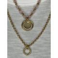 J. Crew Jewelry | J. Crew Nwt Women's Double Layer Multi Pendant Necklace With Pearl Dainty Boho | Color: Gold | Size: Os