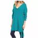 Free People Sweaters | Free People Women's Juniors' Heart It Lace-Up Sweater Blue/Green Medium | Color: Blue/Green | Size: M