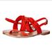 Kate Spade Shoes | Kate Spade New York Carlita Suede Tassel Sandals Size 8 | Color: Orange/Red | Size: 8