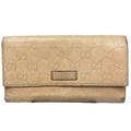 Gucci Bags | Gucci Gg Guccissima Creme Distressed Tri-Fold Along Snap Wallet Coin Cash Card | Color: Cream | Size: Os