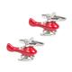 AVLUZ Red Helicopter Cufflinks, Mens Shirt Cuff Links Unique Business Wedding Gifts