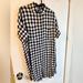 Madewell Dresses | Madewell Courier Checkered Shirt Dress | Color: Black/White | Size: Xs