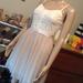 American Eagle Outfitters Dresses | Aeo Dress With Corset Top And Tulle Skirt I008 | Color: Cream/Tan | Size: S