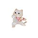 AVLUZ Cute Cartoon Cat Brooch, Luxury Design Mother of Pearl Brooches Lapel Pin, Personality Clothing Hat Bag Corsage Accessories Jewelry Decoration Gift