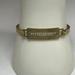 J. Crew Jewelry | J Crew Gold Bracelet Jewelry Burnished Gold Tone Bangle Hook Closure Simple | Color: Gold/White | Size: Os
