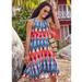 Athleta Dresses | Athleta Martinique Ikat Dress Size Small | Color: Blue/Pink | Size: S