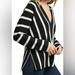 Anthropologie Sweaters | Anthropologie Moth Hadley Striped V-Neck Pullover Sweater Dolman Chevron Size M | Color: Black/White | Size: M