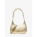 Michael Kors Bags | Michael Kors Cora Medium Metallic Leather Shoulder Bag One Size Pale Gold New | Color: Gold | Size: Os