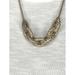 J. Crew Jewelry | J. Crew Women's Gold Tone Paved Rhinestone Links Statement Necklace Dainty | Color: Gold | Size: Os