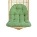 Patio Outdoor Hanging Basket Chair Cushions 46.6"×33.9" Polyester Filling Egg Chair Swing Chair Pads (Deep Green)