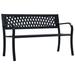 Patio Bench Black 47.2" Steel