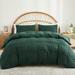 Seersucker Duvet Cover Set Queen Size, 3 Pieces (1 Duvet Cover 2 Pillow Cases)