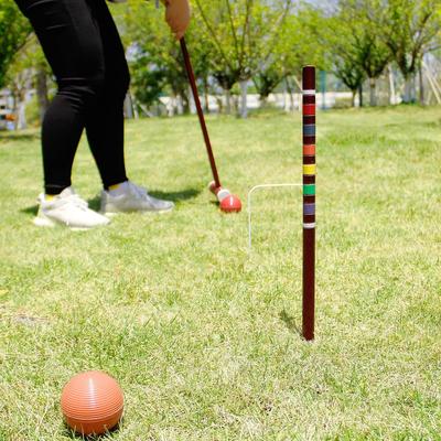 Six Player Deluxe Croquet Set with Wooden Mallets