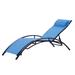 Curved Design Chaise Lounge Set of 2, Adjustable Back Sunlounger