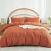 Seersucker Duvet Cover Set Queen Size, 3 Pieces (1 Duvet Cover 2 Pillow Cases)