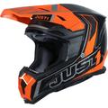 Just1 J22 Carbon Fluo 2.0 Motocross Helmet, black-orange, Size L
