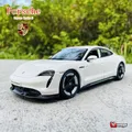 Bburago 1:24 Porsche Taycan Turbo S edition die casting alloy car model Art Deco Collection Toy