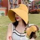 Women Summer Large Wide Brim Adjustable Visor Beach Hats Foldable Anti-UV Women Sun Hat Outdoor