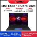 2024 MSI Titan 18 Ultra Gaming Laptop 18 Inch UHD 4K Mini LED 120Hz IPS Screen Notebook i9-14900HX