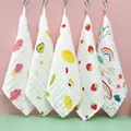 5pcs Baby Gauze Towel Muslin Cotton Soft Baby Towels Baby Face Towel Handkerchief Bathing Face