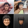 1/6 Scale Kung Fu Bruce Lee Head Sculpture Head Carved for 12'' GANGHOOD Asian Male Muscle Action