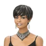 Pixie Cut Wig Short Wigs for Black Women Pixie Black Mixed With Grey Short cut Wigs Pixie Cut Wig